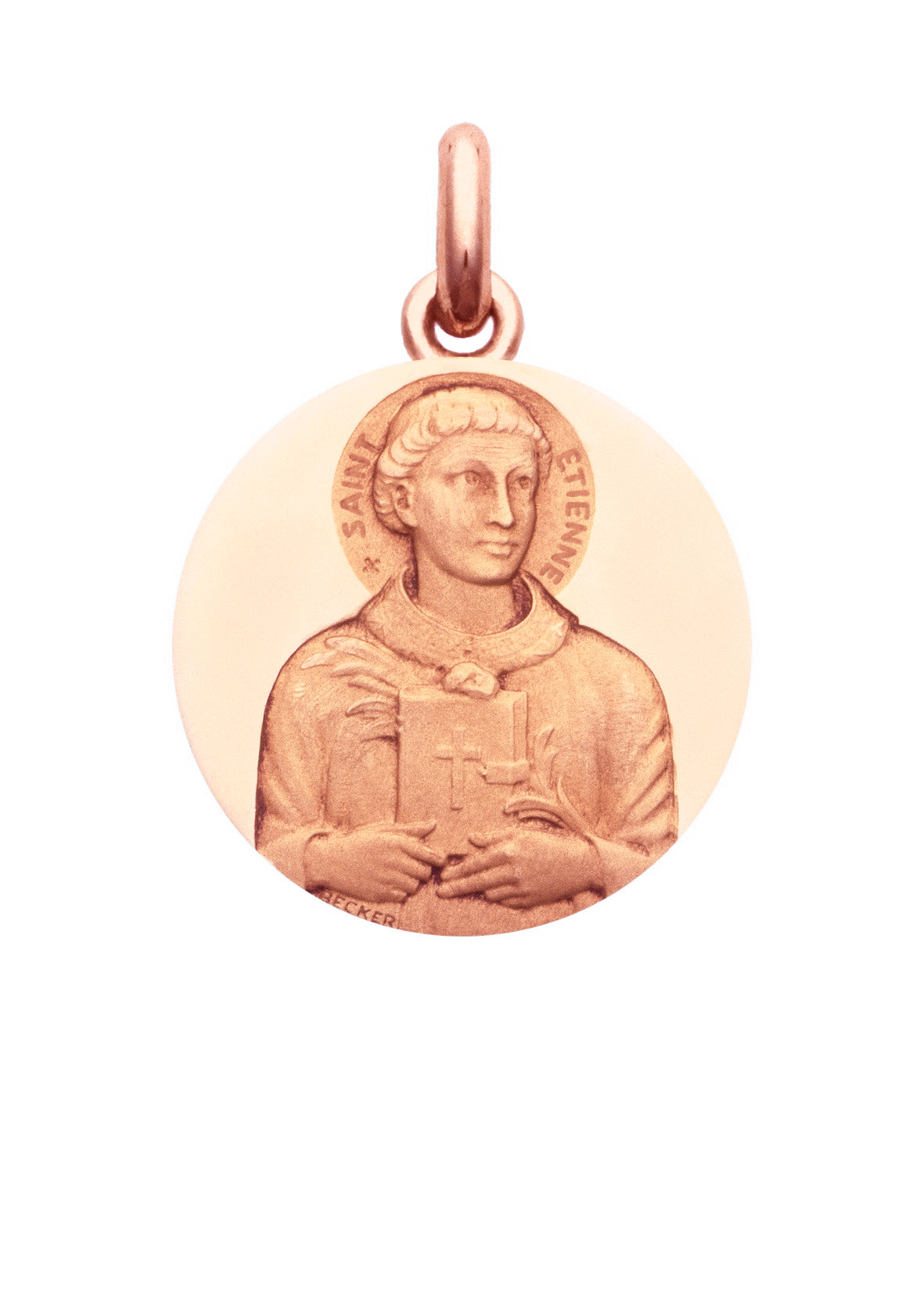 Médaille Saint Étienne OR ROSE 18 carats / 15 mm