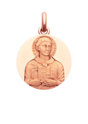 Médaille Saint Étienne OR ROSE 18 carats / 15 mm