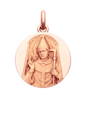 Médaille Saint Fabien OR ROSE 18 carats / 15 mm