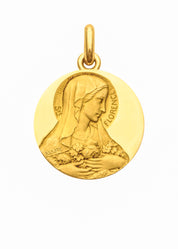 Médaille Sainte Florence OR JAUNE 18 carats / 15 mm