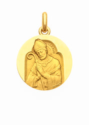 Médaille Saint Gérald OR JAUNE 18 carats / 15 mm