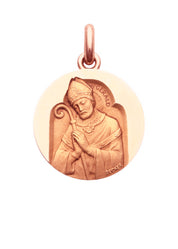 Médaille Saint Gérald OR ROSE 18 carats / 15 mm