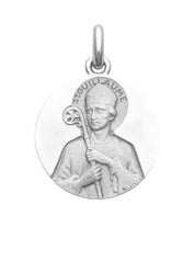 Médaille Saint Guillaume OR BLANC 18 carats / 20 mm