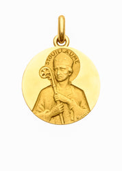Médaille Saint Guillaume OR JAUNE 18 carats / 15 mm