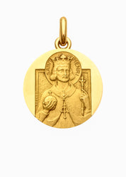 Médaille Saint Henri OR JAUNE 18 carats / 15 mm