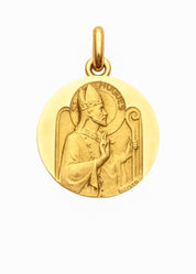 Médaille Saint Hugues OR JAUNE 18 carats / 15 mm