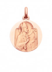 Médaille Saint Hugues OR ROSE 18 carats / 15 mm
