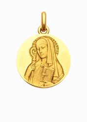 Médaille Sainte Isabelle OR JAUNE 18 carats / 15 mm