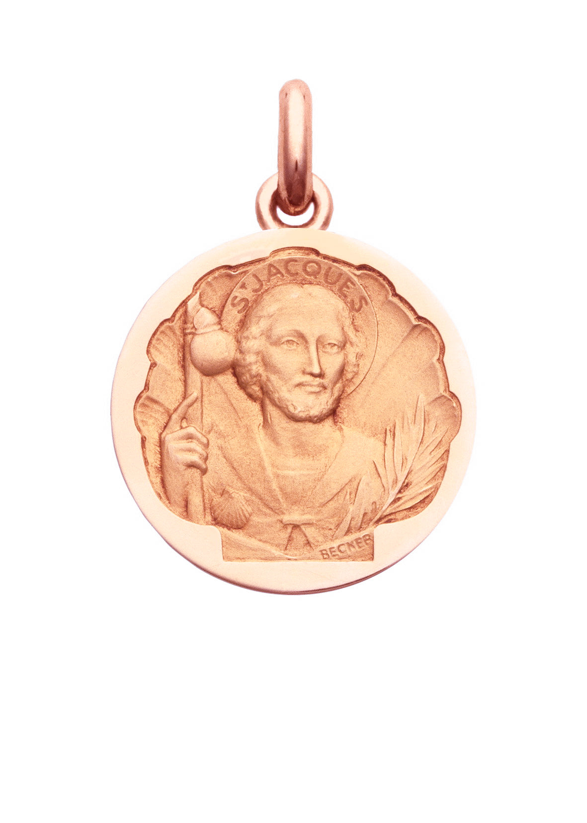 Médaille Saint Jacques OR ROSE 18 carats / 15 mm