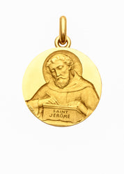 Médaille Saint Jérôme OR JAUNE 18 carats / 15 mm