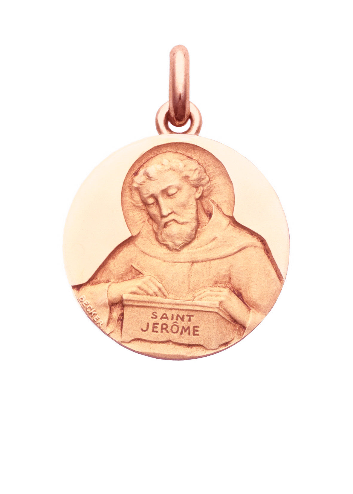 Médaille Saint Jérôme OR ROSE 18 carats / 15 mm