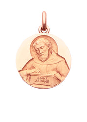 Médaille Saint Jérôme OR ROSE 18 carats / 15 mm