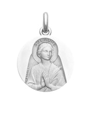 Médaille Sainte Laure OR BLANC 18 carats / 20 mm