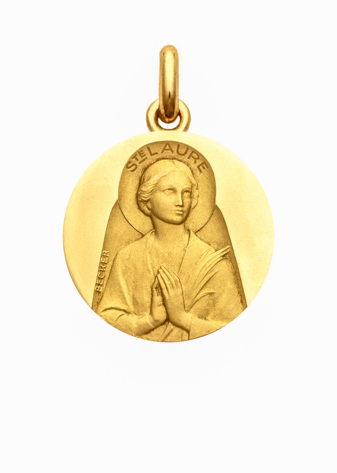 Médaille Sainte Laure OR JAUNE 18 carats / 15 mm
