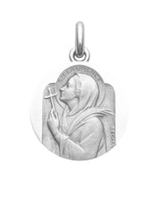 Médaille Sainte Laurence OR BLANC 18 carats / 20 mm