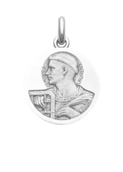 Médaille Saint Laurent OR BLANC 18 carats / 20 mm
