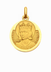 Médaille Saint Louis OR JAUNE 18 carats / 15 mm