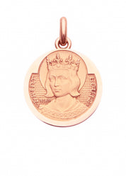 Médaille Saint Louis OR ROSE 18 carats / 15 mm