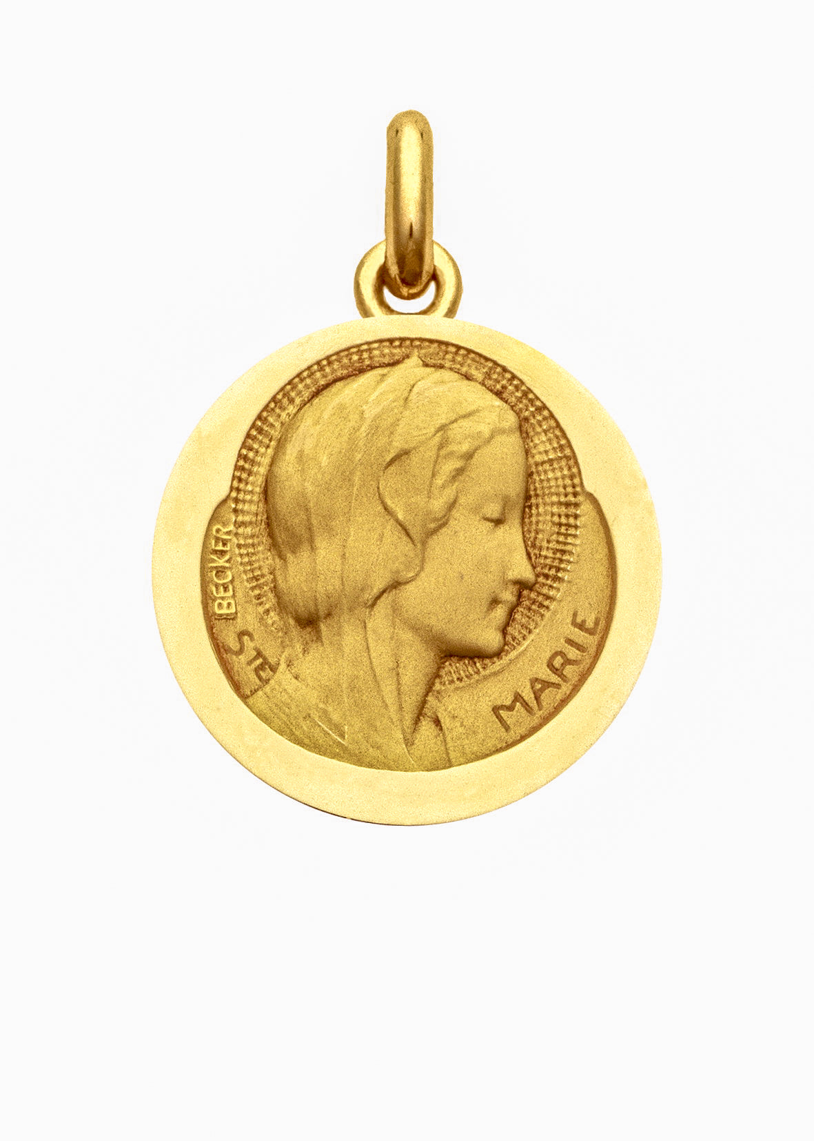Médaille Sainte Marie OR JAUNE 18 carats / 15 mm