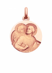 Médaille Saint Matthieu OR ROSE 18 carats / 15 mm