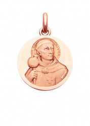 Médaille Saint Olivier OR ROSE 18 carats / 15 mm