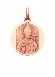 Médaille Saint Pascal OR ROSE 18 carats / 15 mm