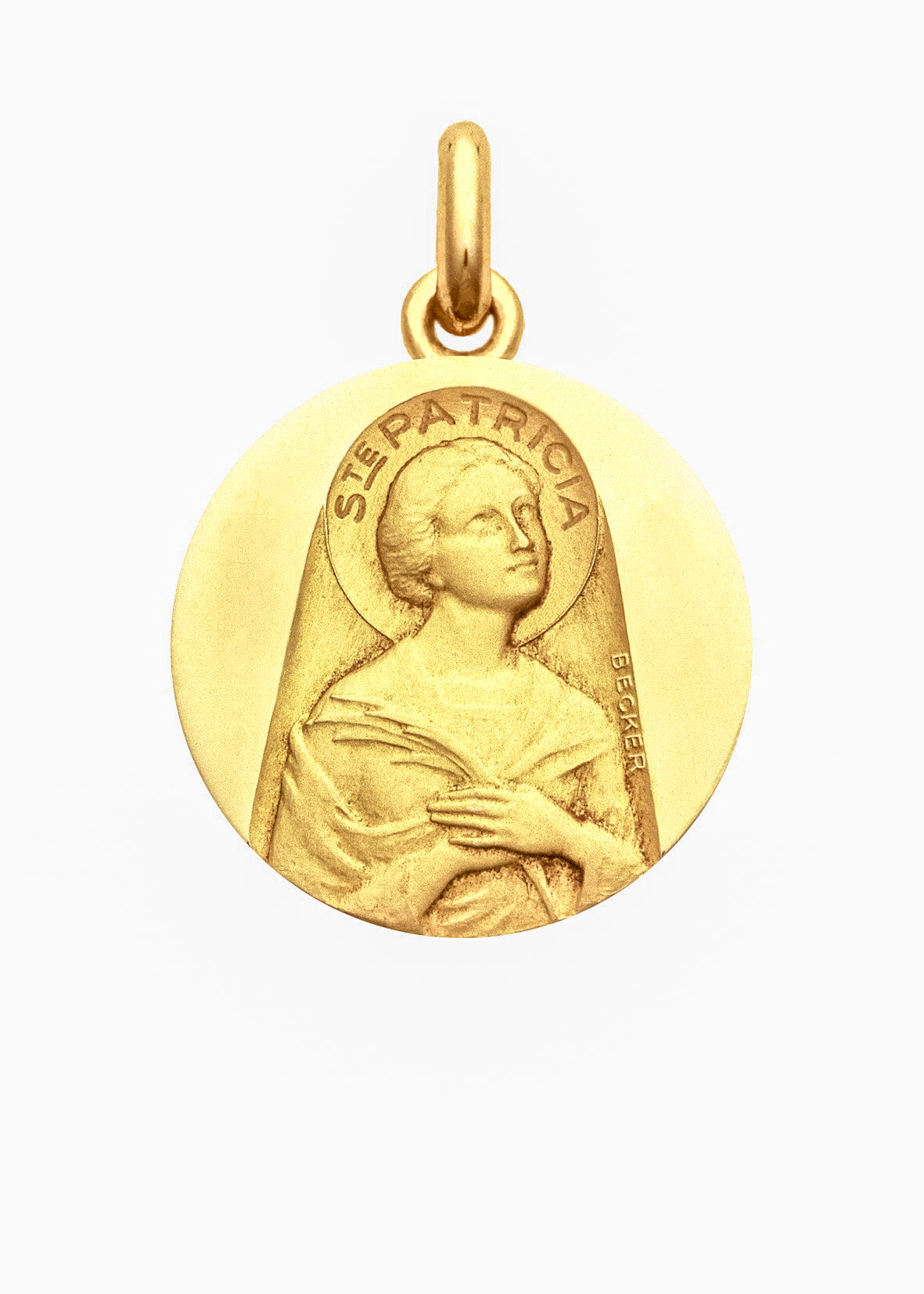 Médaille Sainte Patricia OR JAUNE 18 carats / 15 mm