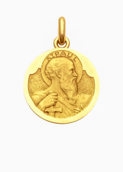 Médaille Saint Paul OR JAUNE 18 carats / 15 mm