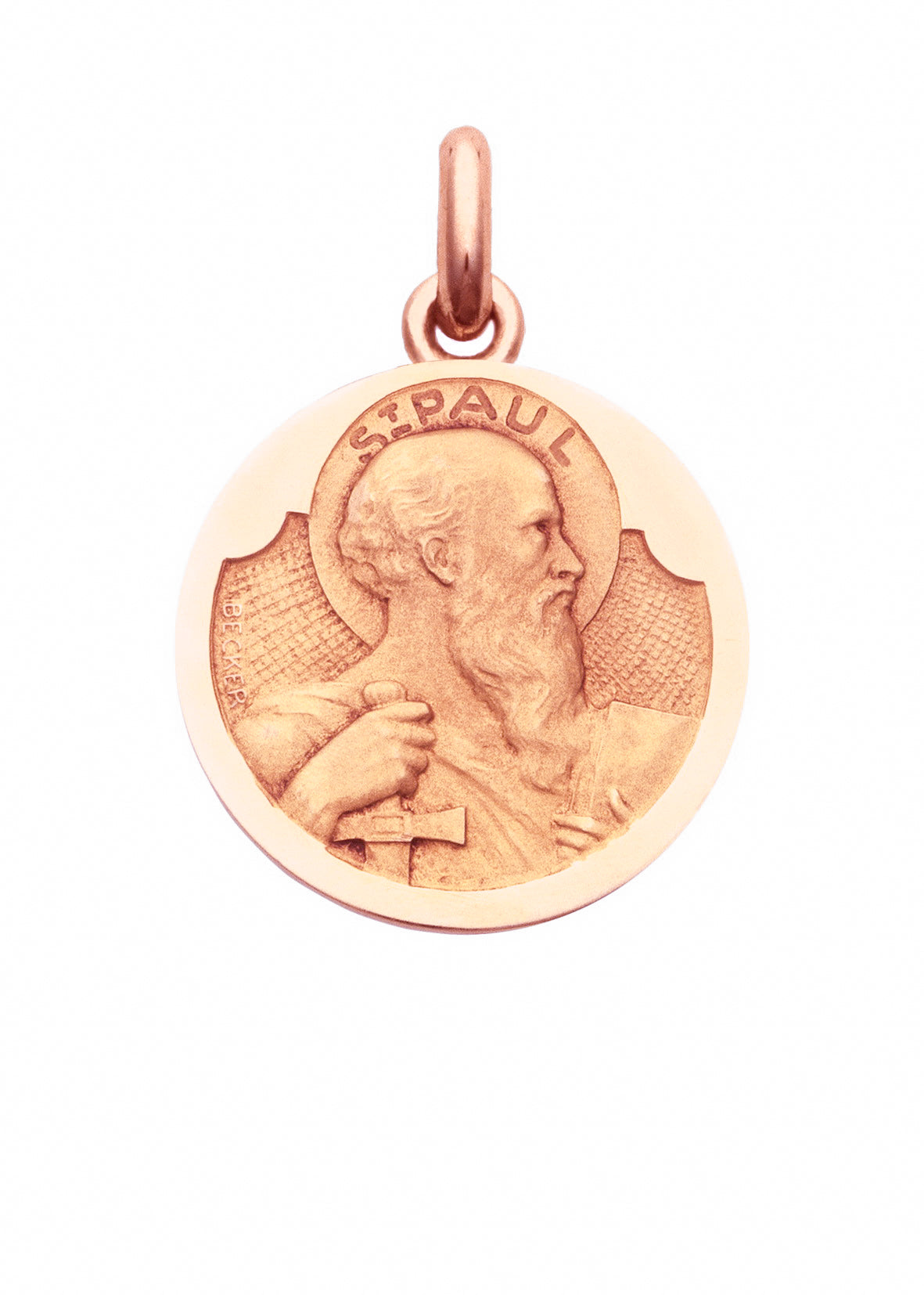 Médaille Saint Paul OR ROSE 18 carats / 15 mm