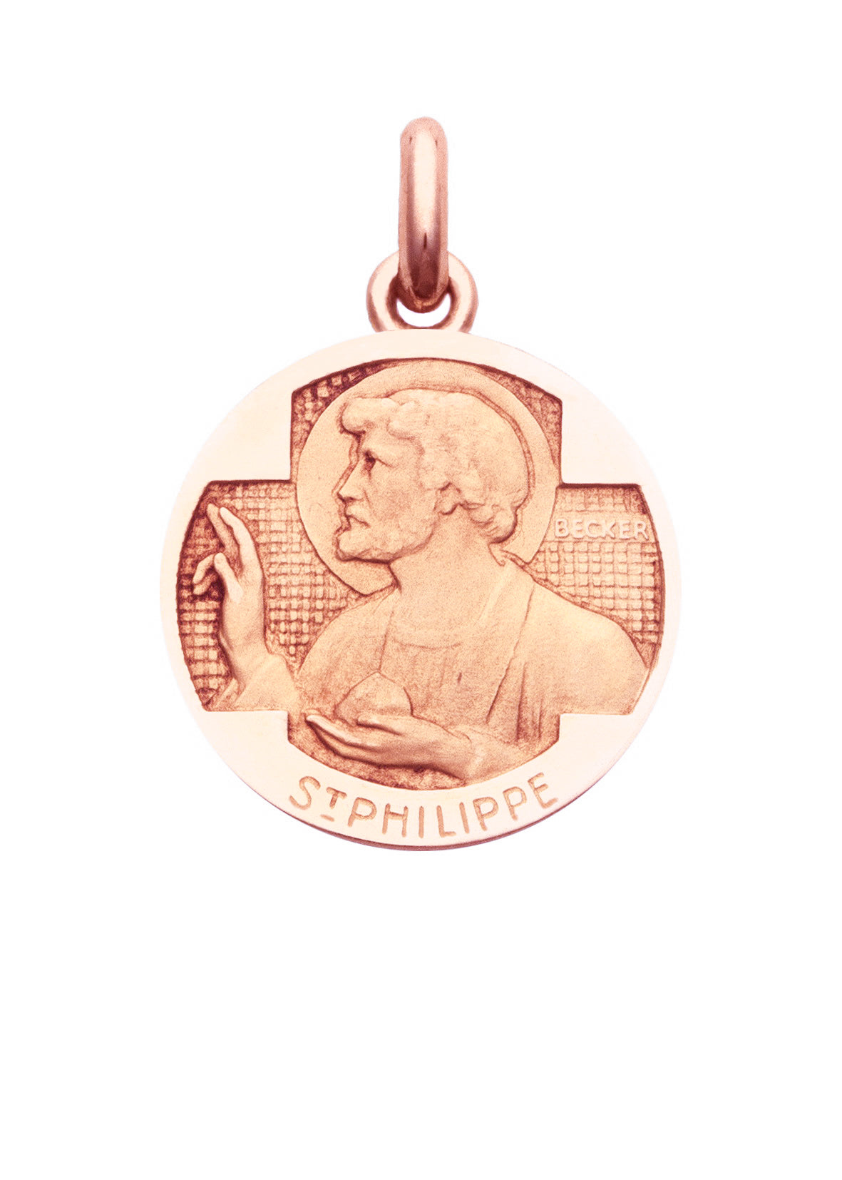 Médaille Saint Philippe OR ROSE 18 carats / 15 mm