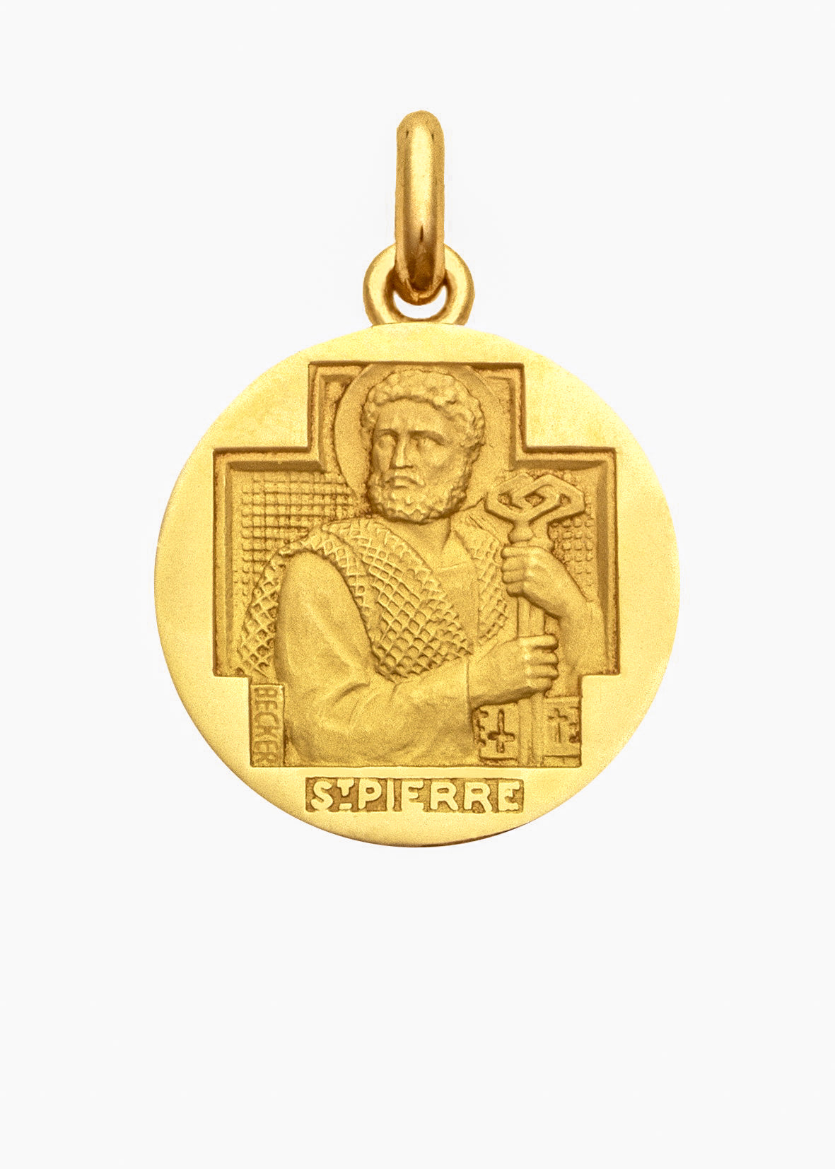 Médaille Saint Pierre OR JAUNE 18 carats / 15 mm