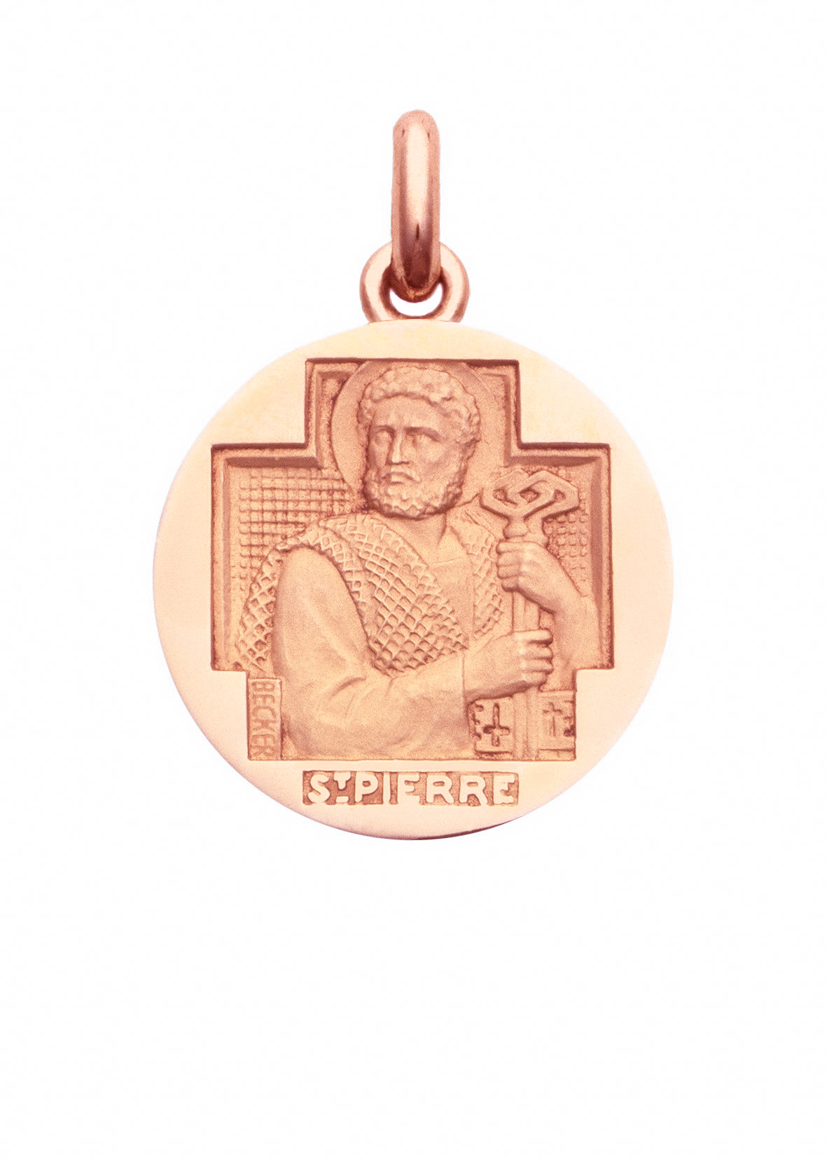 Médaille Saint Pierre OR ROSE 18 carats / 15 mm