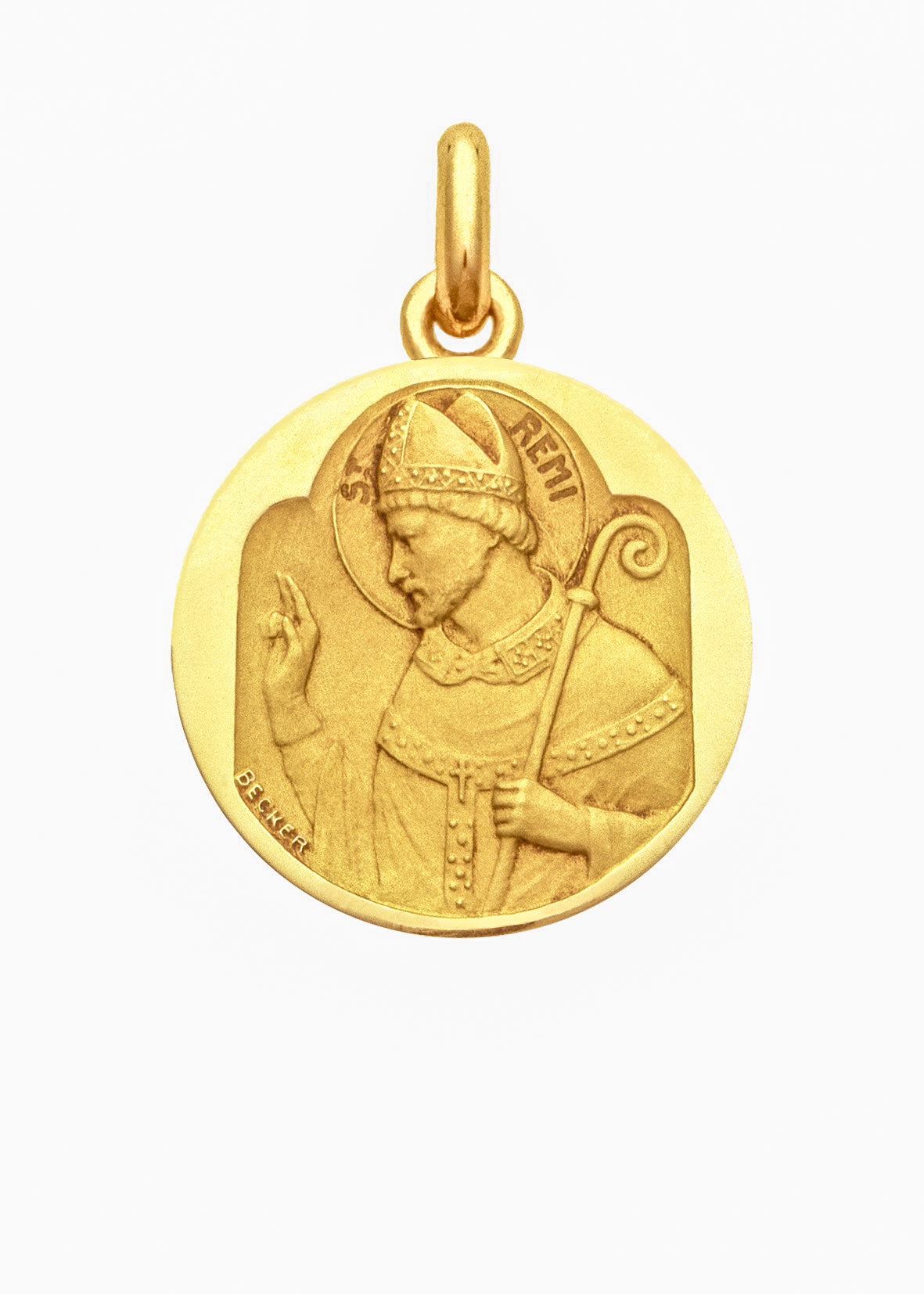 Médaille Saint Rémi OR JAUNE 18 carats / 15 mm