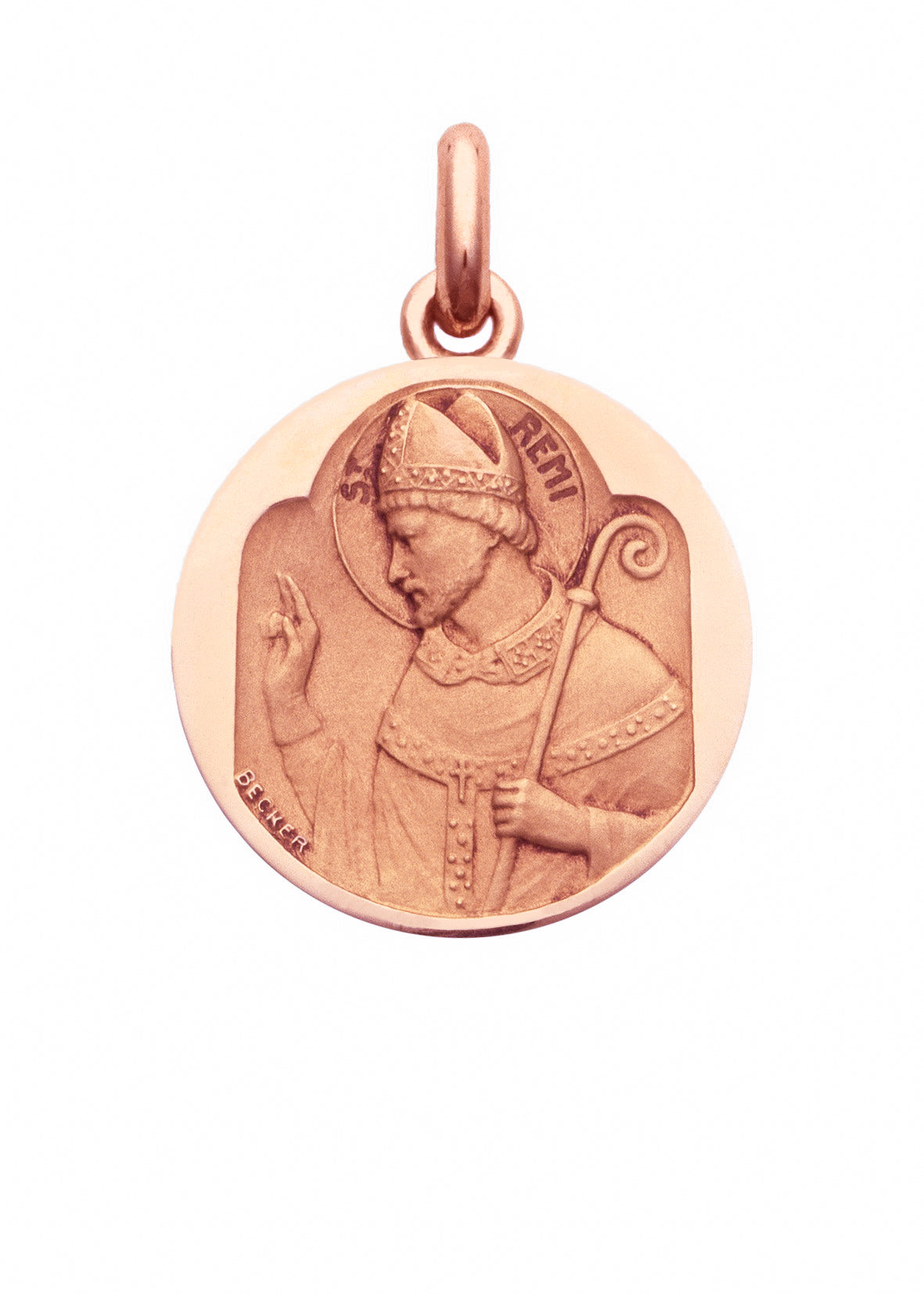 Médaille Saint Rémi OR ROSE 18 carats / 15 mm