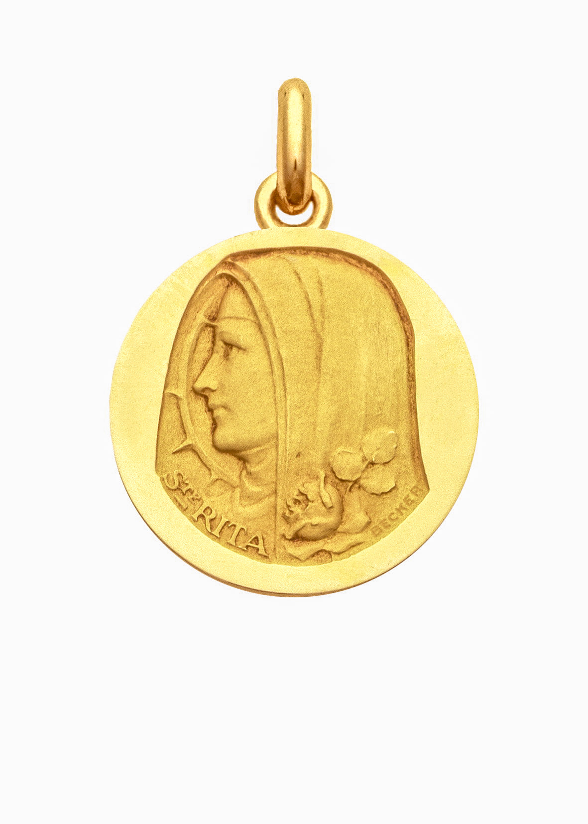 Médaille Sainte Rita OR JAUNE 18 carats / 15 mm