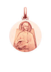 Médaille Sainte Sandrine OR ROSE 18 carats / 15 mm