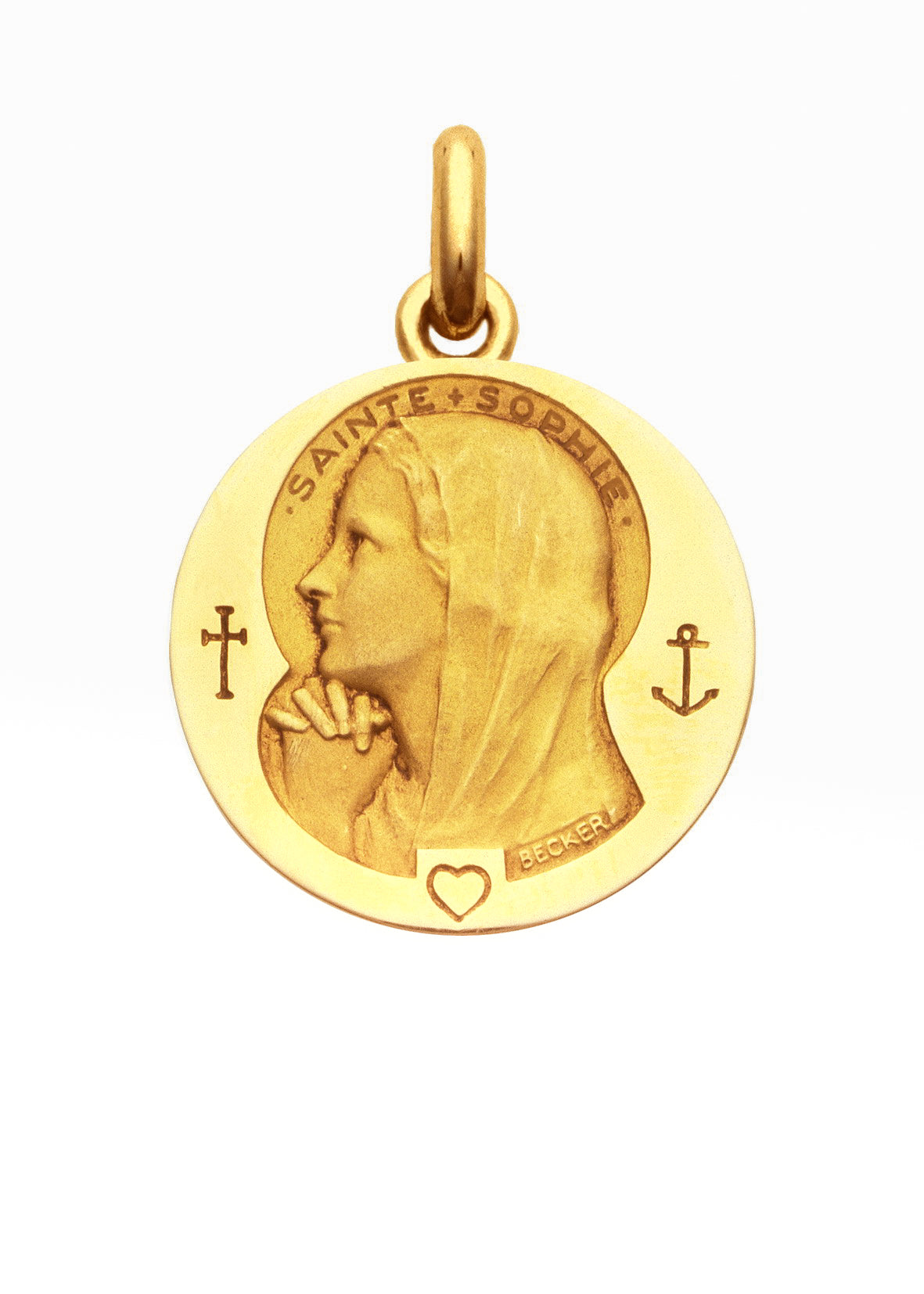 Médaille Sainte Sophie OR JAUNE 18 carats / 15 mm