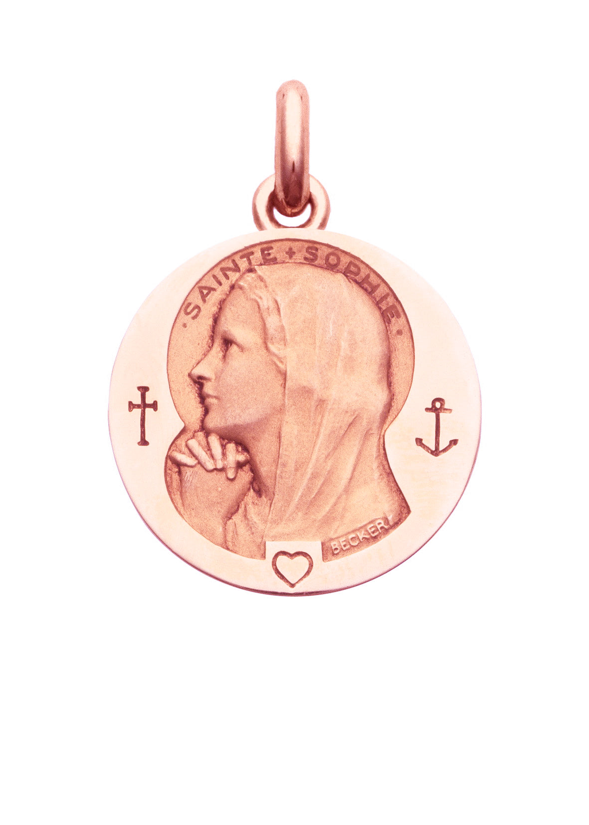 Médaille Sainte Sophie OR ROSE 18 carats / 15 mm