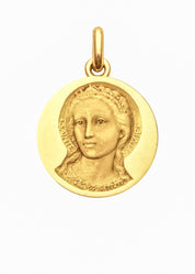 Médaille Sainte Sylvie OR JAUNE 18 carats / 15 mm