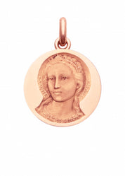 Médaille Sainte Sylvie OR ROSE 18 carats / 15 mm