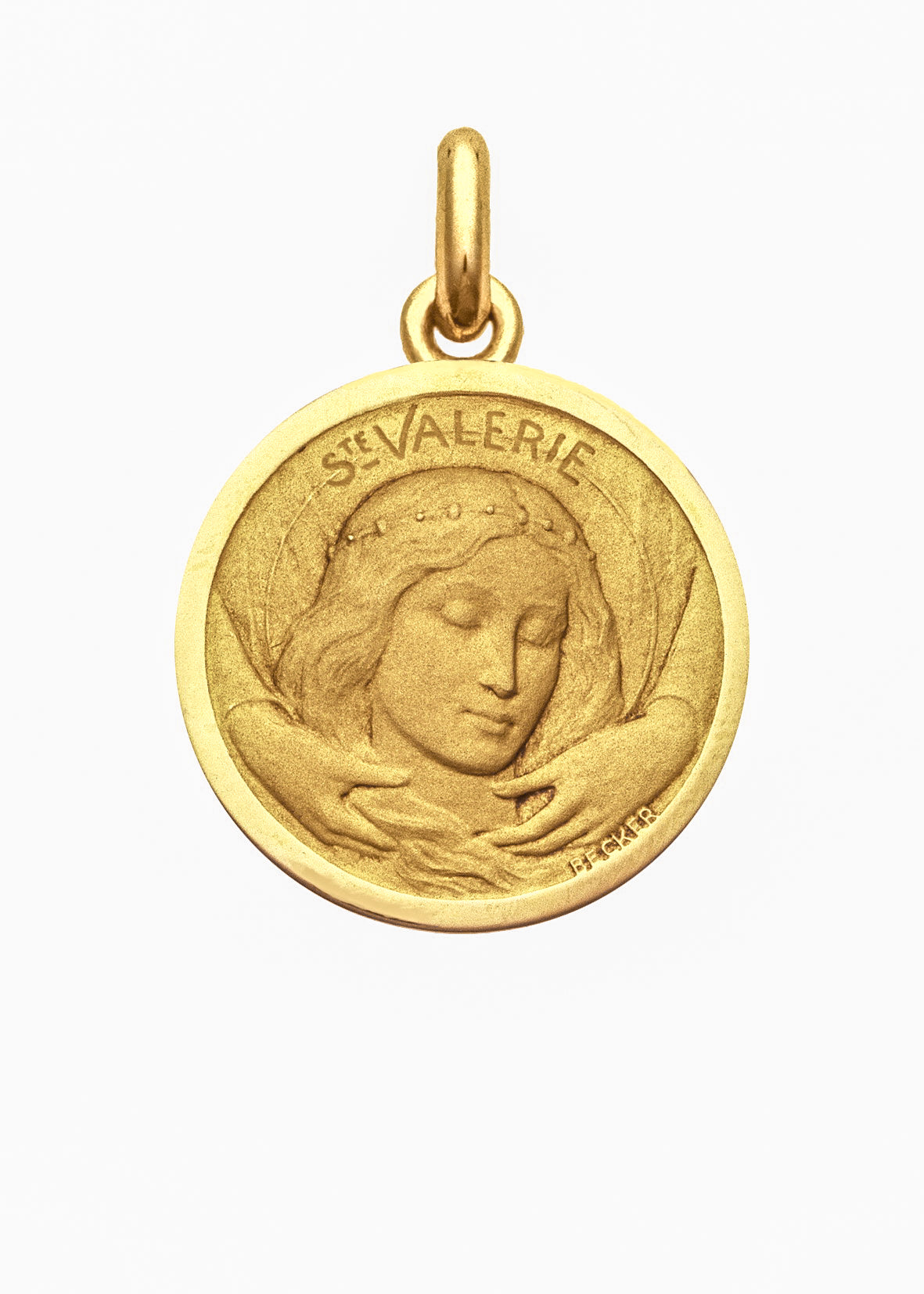 Médaille Sainte Valérie OR JAUNE 18 carats / 15 mm