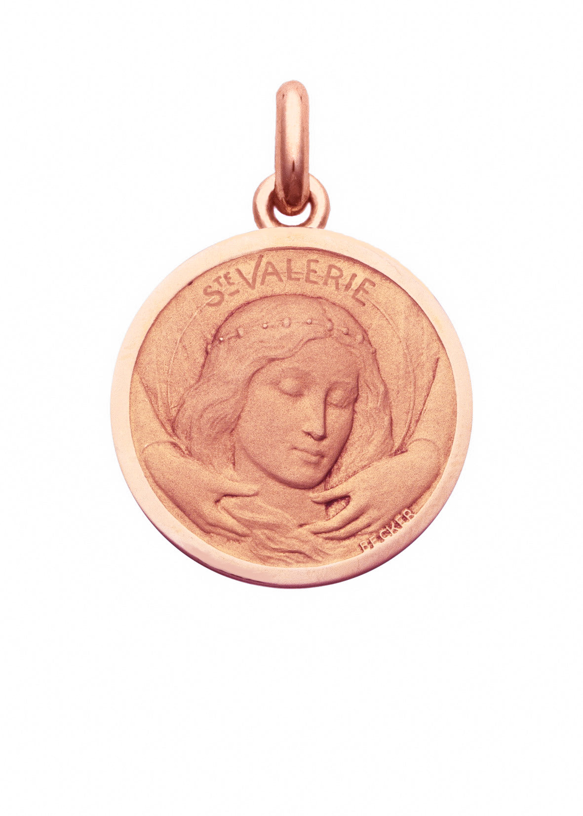 Médaille Sainte Valérie OR ROSE 18 carats / 15 mm