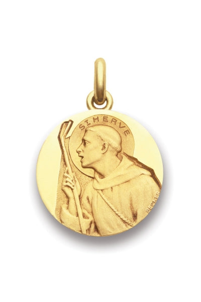 Médaille Saint Hervé OR ROSE 750 / 20 mm