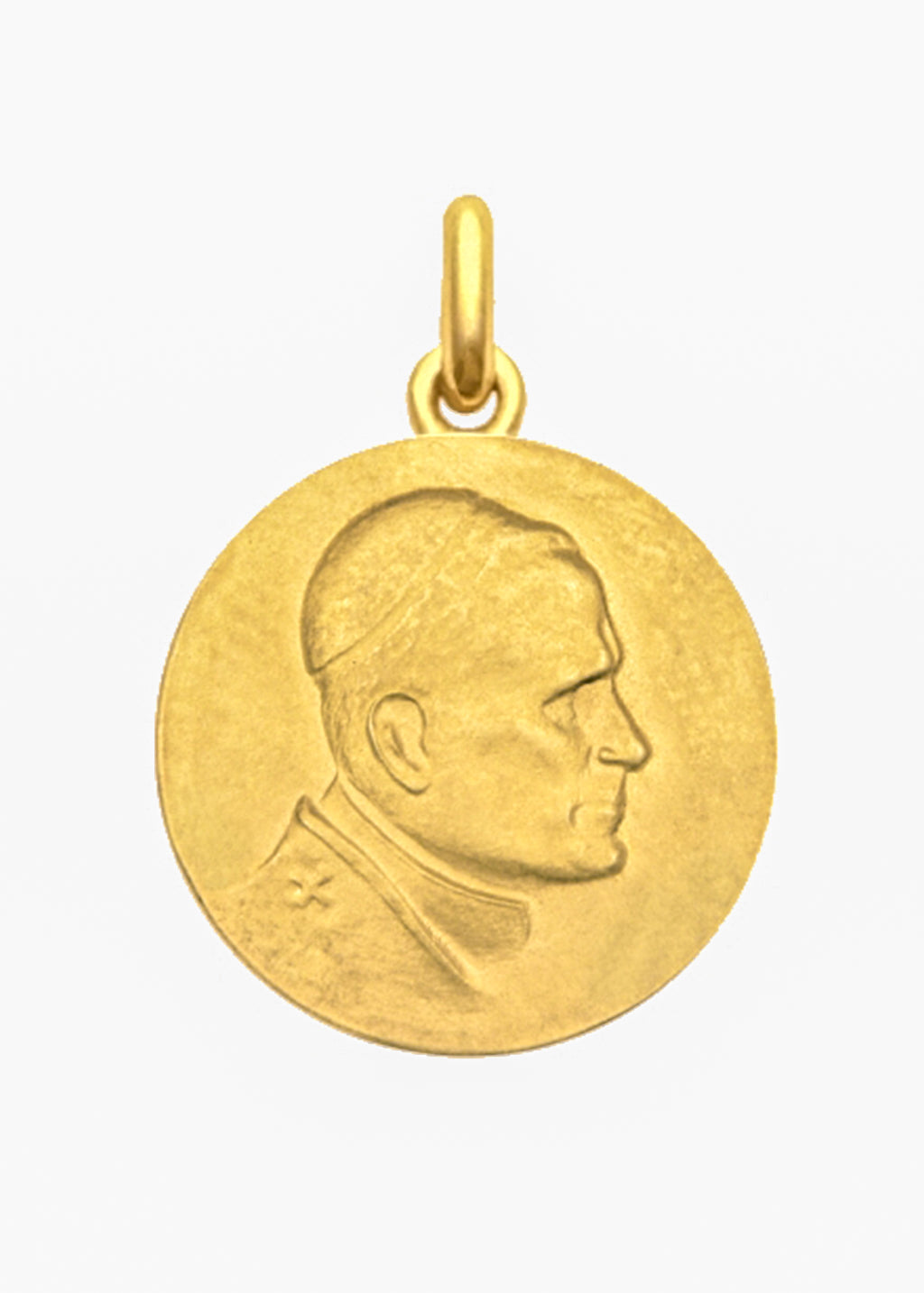 Médaille Saint Jean-Paul II OR JAUNE 18 carats / 18 mm