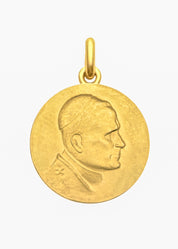 Médaille Saint Jean-Paul II OR JAUNE 18 carats / 18 mm