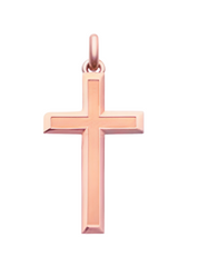 Sandblasted cross pendant