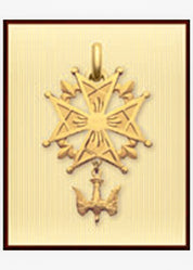 Médaille Croix Huguenote OR JAUNE 18 carats / 14 mm