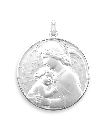 Médaille de berceau Ange Etoiles