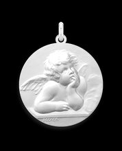 Médaille de berceau Grandhomme Ange Raphael ARGENT / 50 mm