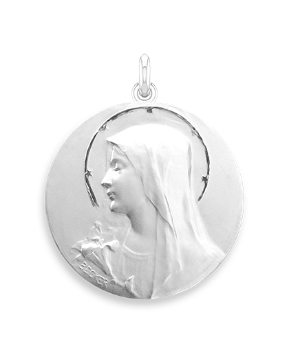 Médaille de berceau Annonciation brillante